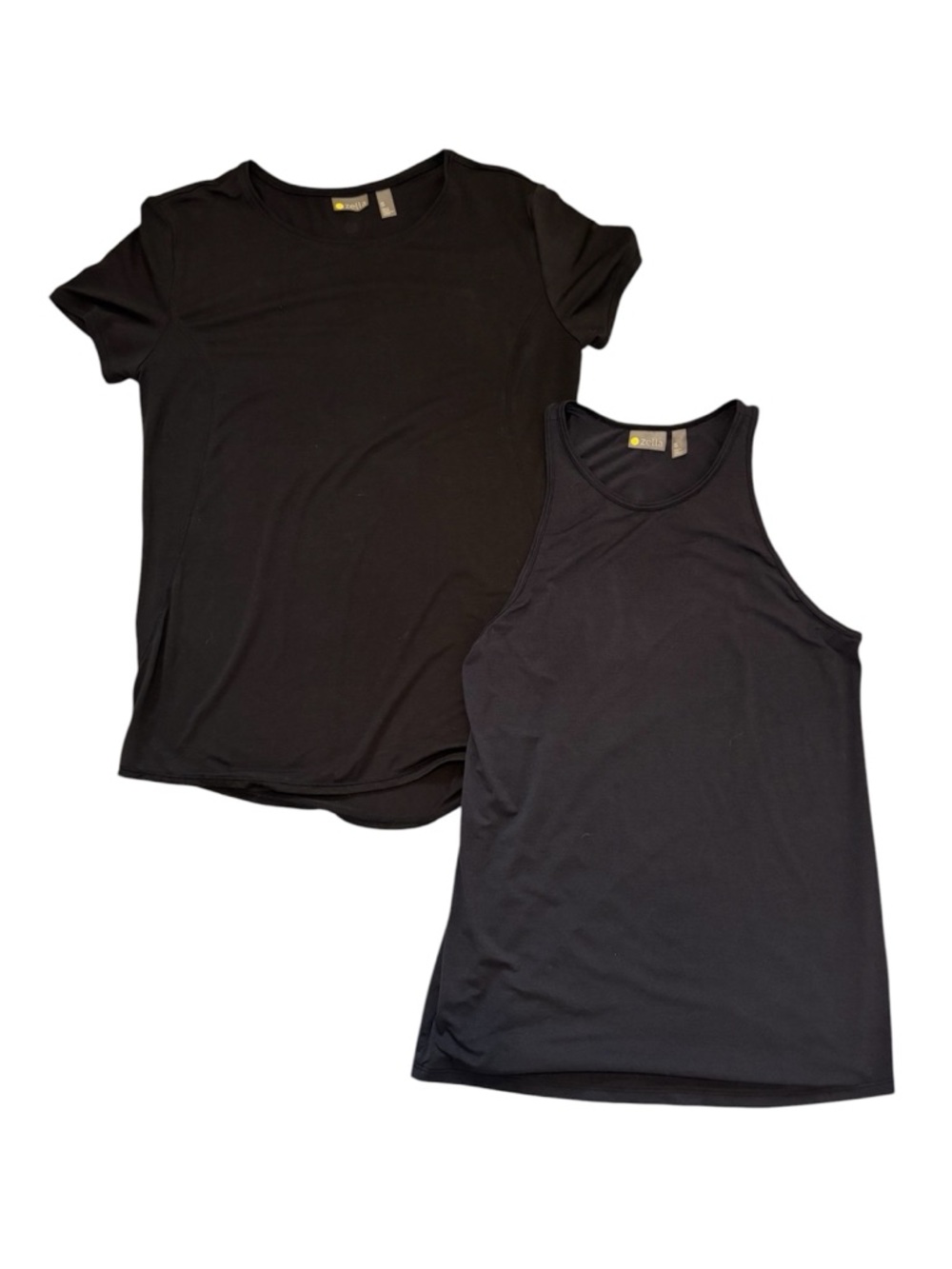 Zella Women’s Black Tank Top & Short Sleeve Tee Bundle Size Small Activewear